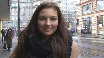 Пикап, От первого лица - POV, Катя Хонза, красивая киска, бритые письки, наездница, кончил в рот, Чешское