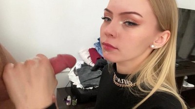 Русское, Минет, Лиз Еванс, глубокий минет, кончил в рот