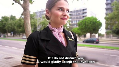 Русское, Пикап, Премиум, Кейт Краветс, в униформе, на каблуках, наездница, красивое белье, кончил в рот, Стюардесса