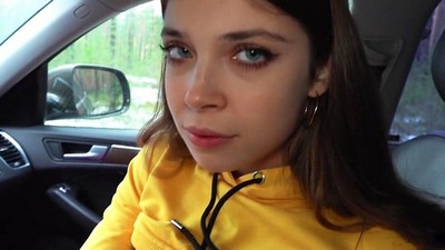 Русское, В машине, От первого лица - POV, Миха и Ника 69, глубокий минет, красивая киска, в лесу, бритые письки, кончил на лобок