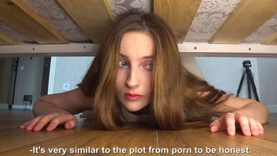 Русское, Домашнее, Раком, Премиум, В лосинах, Энни Уокер, бритые письки, наездница, кончил на попу, застряла