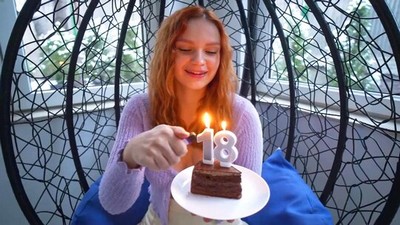 Русское, Молодые, Рыжие, Верлонис Алина, В юбке, наездница, секс в одежде, кончил в рот, кудрявая