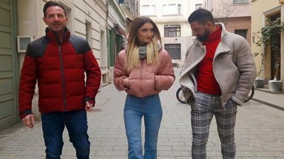 Групповое, Пикап, Двойное проникновение, МЖМ, Дэвид Перри, Кисс Патриция, вибратор, глубокий минет, бритые письки, на каблуках, красивое белье, кончил в рот