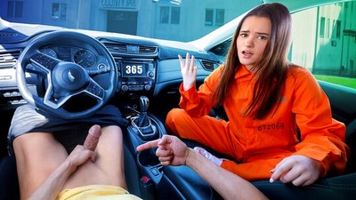 Брюнетки, Молодые, В ванной, В машине, Дэвид Ли, Тринити Ольсен, глубокий минет, пальцем, бритые письки, наездница, кончил в рот