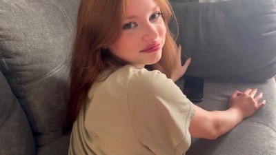 Русское, Домашнее, Рыжие, Премиум, Лиззи Уайлд, наездница, в презервативе, кончил в рот