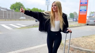 Блондинки, Пикап, В машине, В лосинах, Луна Вульфс, тату, бритые письки