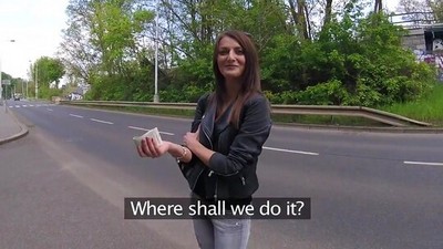 На публике, Пикап, От первого лица - POV, Кэти Роуз, кончил на лобок