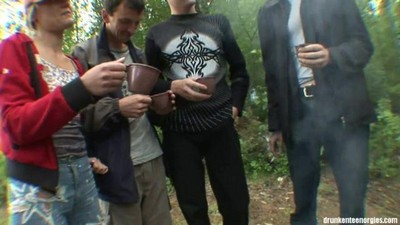 Групповое, Пьяные, Блондинки, На природе, Русское, Брюнетки