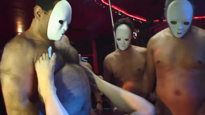Групповое, Gangbang, Брюнетки, Буккаке, Фетиш